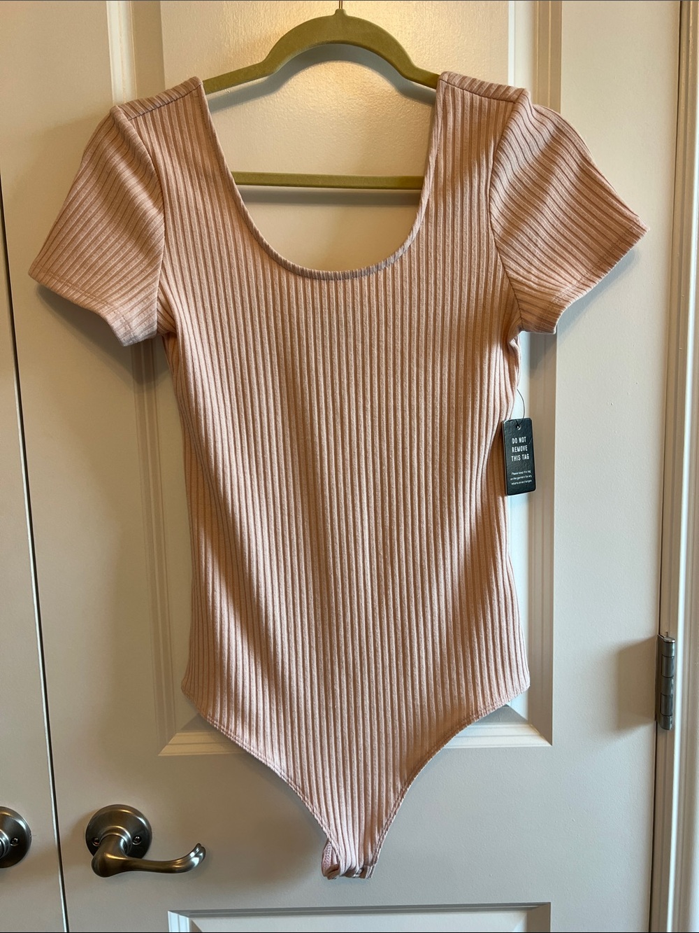 Express pink ribbed bodysuit NWT